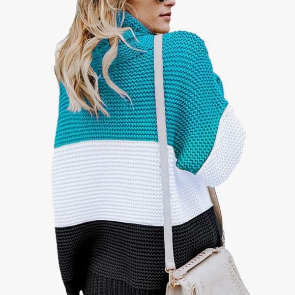 Color block knit sweater small - Picture 2 of 2